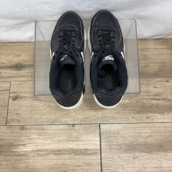 Nike‎ Shoes Youth 6 Air Max 90 LTR Sneakers Black Leather Round Toe CD6864-010 - Picture 7 of 9